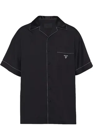 Prada Bowling-skjorte med logobroderi
