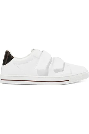 Fendi Sneakers i læder med logomærke
