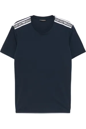 Emporio Armani T-shirt i jersey med gummi-logo