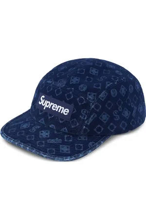 Supreme Camp-kasket i denim med flock-tekstur