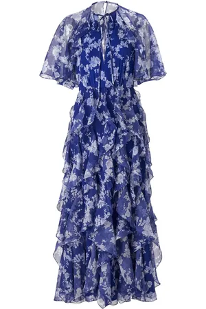 Carolina Herrera Flæsekjole med blomstertryk