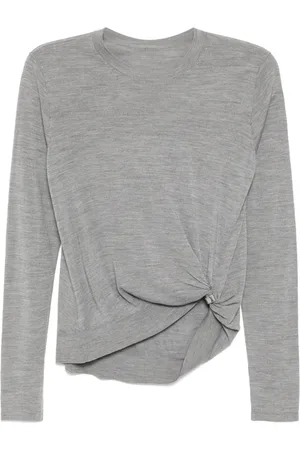 Less Draperad stickad topp