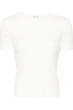 Recto T-shirt i gennemsigtig jersey