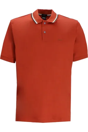 HUGO BOSS Polo med kontrastkrave