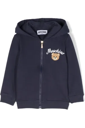 Moschino Hættetrøje med lynlås og logotryk