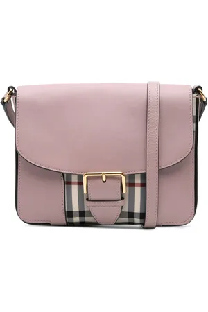 Burberry Lille Dickens crossbody-taske i læder og Haymarket-ternet kant fra 2000-2017