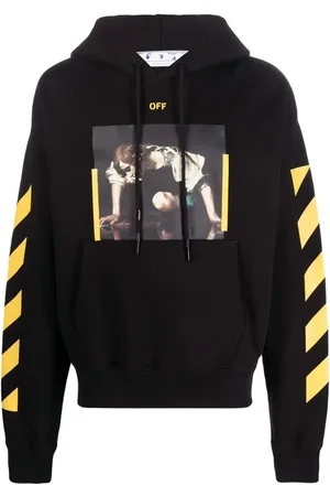 OFF-WHITE Hættetrøje med pile og Caravaggio-tryk