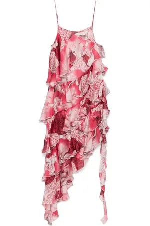 Roberto Cavalli Kort kjole med blomstertryk
