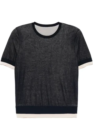 Less Stickad kortärmad t-shirt
