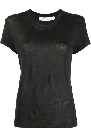 IRO T-shirt med takket krave