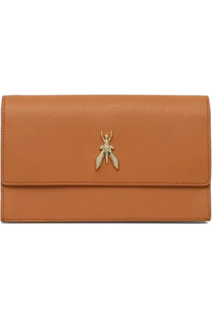 Patrizia Pepe Guldtonet crossbody-taske med bidetalje