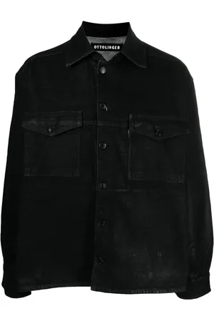OTTOLINGER Oversize denimskjorte med logomærke