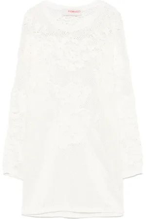 Fiorucci Hæklet blomstret T-shirt