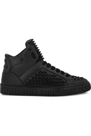 Philipp Plein Sneakers i læder med nittedetaljer