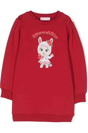 MONNALISA Sweater-kjole med grafisk tryk