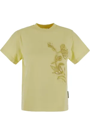 Des Phemmes T-shirt med blomster-broderi