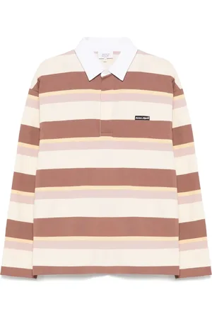Maison Kitsuné Langærmet polo med striber