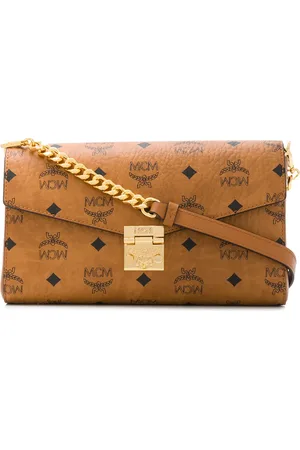 MCM Skuldertaske med monogram-tryk
