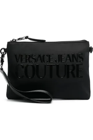VERSACE Clutch med logomærke og lynlås