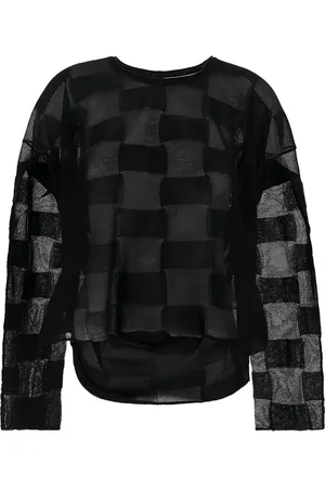 UMA WANG Polo i silke med jacquard-mønster
