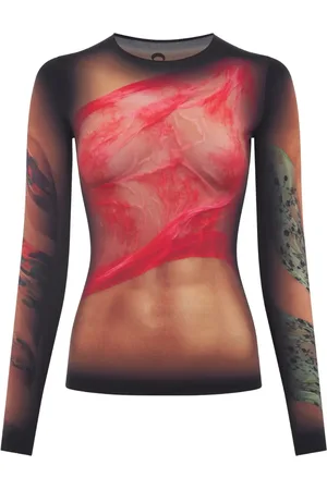 Marine Serre Draperet jerseytop