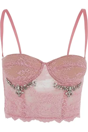 Des Phemmes Blondetop med korset-stil