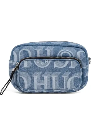 HUGO BOSS Crossbody-taske i denim med logo