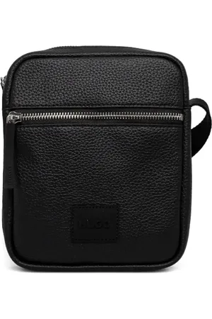 HUGO BOSS Tekstureret crossbody-taske i læder