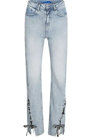 Karl Lagerfeld Højtaljede jeans med snøre