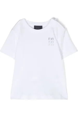 FAY T-shirt med logotryk