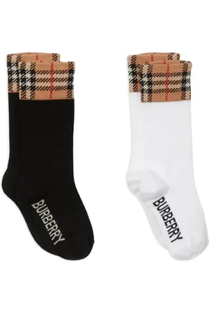 Burberry Strømper med vintage-ternet panel, 2-pak