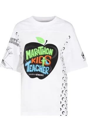 Marine Serre T-shirt med grafisk tryk