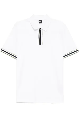 HUGO BOSS Polo med kontrastkant