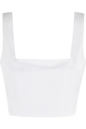 FEDERICA TOSI Cropped top med firkantet halsudskæring