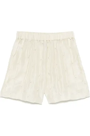 ALYSI Silkeshorts med broderi