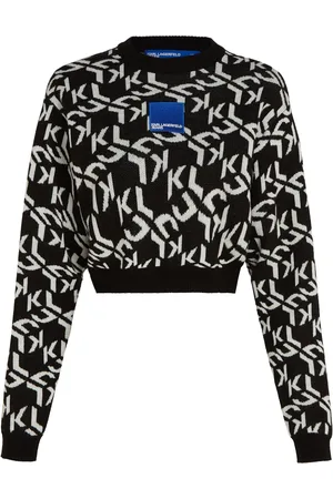 Karl Lagerfeld Cropped trøje med monogram-jacquard