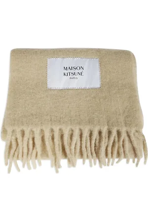 Maison Kitsuné Tørklæde med logo-applikation