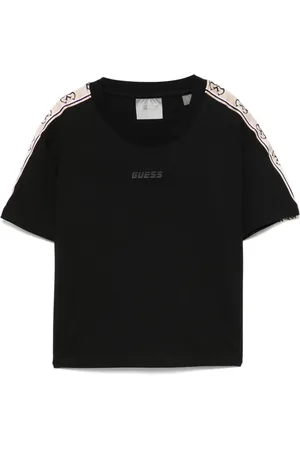 Guess T-shirt i jersey med gummi-logo