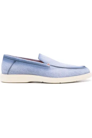 santoni Loafers med denimtryk