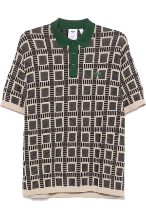 adidas X Brain Dead polo i mønstret jacquard