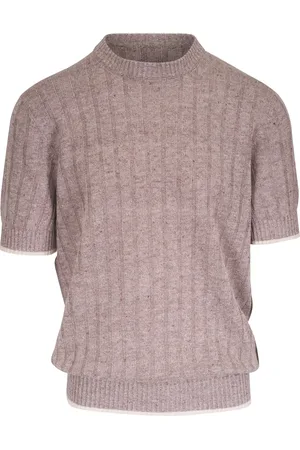 Brunello Cucinelli Ribstrikket T-shirt