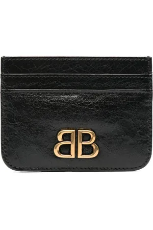 Balenciaga Kortholder i læder med logoplade