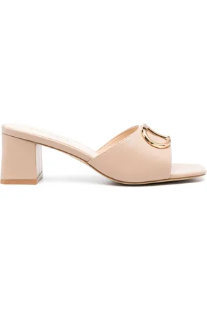 Twin-Set 55mm mules med logoplade