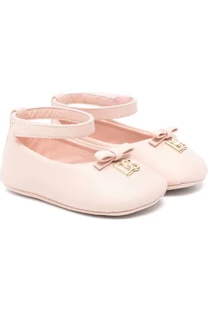 Dolce & Gabbana Ballerinaer i læder med logoplade