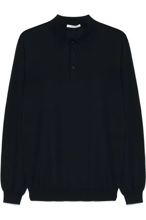 KANGRA CASHMERE Finstrikket polo