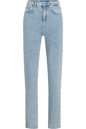Karl Lagerfeld Højtaljede bouclé-jeans