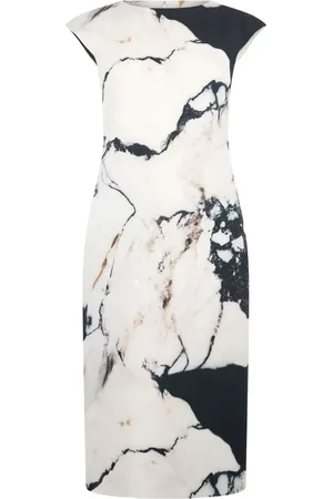 Roberto Cavalli Midi-kjole med marmortryk