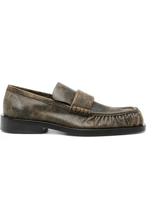 Jil Sander Loafers med krakeleret effekt