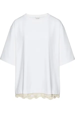 MAGDA BUTRYM T-shirt med blondekant
