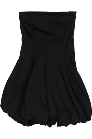 Moschino Kort stropløs kjole med peplum fra 00